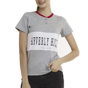 Beverly Hills Polo Club Tee Shirt Ladies / Tee Shirt Wanita - Canaya - Grey [LTTHSC905A]