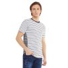 Beverly Hills Polo Club Men Shirt Stripe/Kaos Pria - Landy - White [MTTFSL901W]